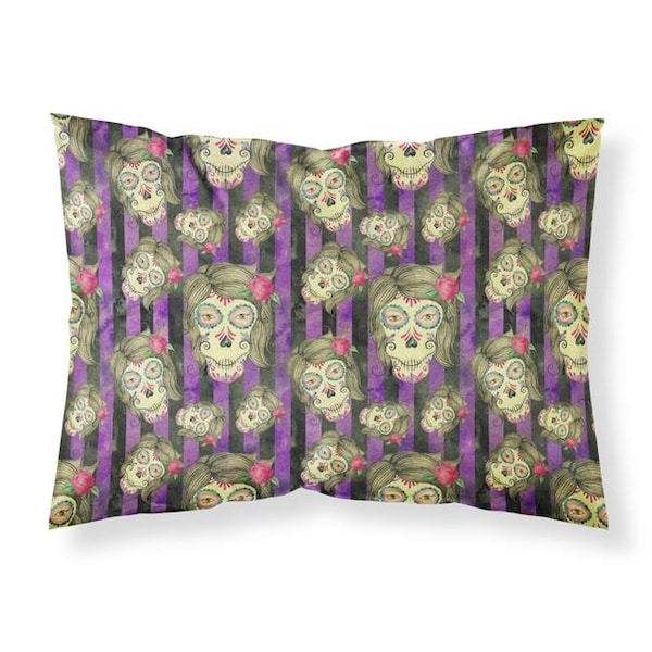 Carolines Treasures Carolines Treasures BB7519PILLOWCASE Watecolor Day of the Dead Halloween Fabric Standard Pillowcase BB7519PILLOWCASE - main